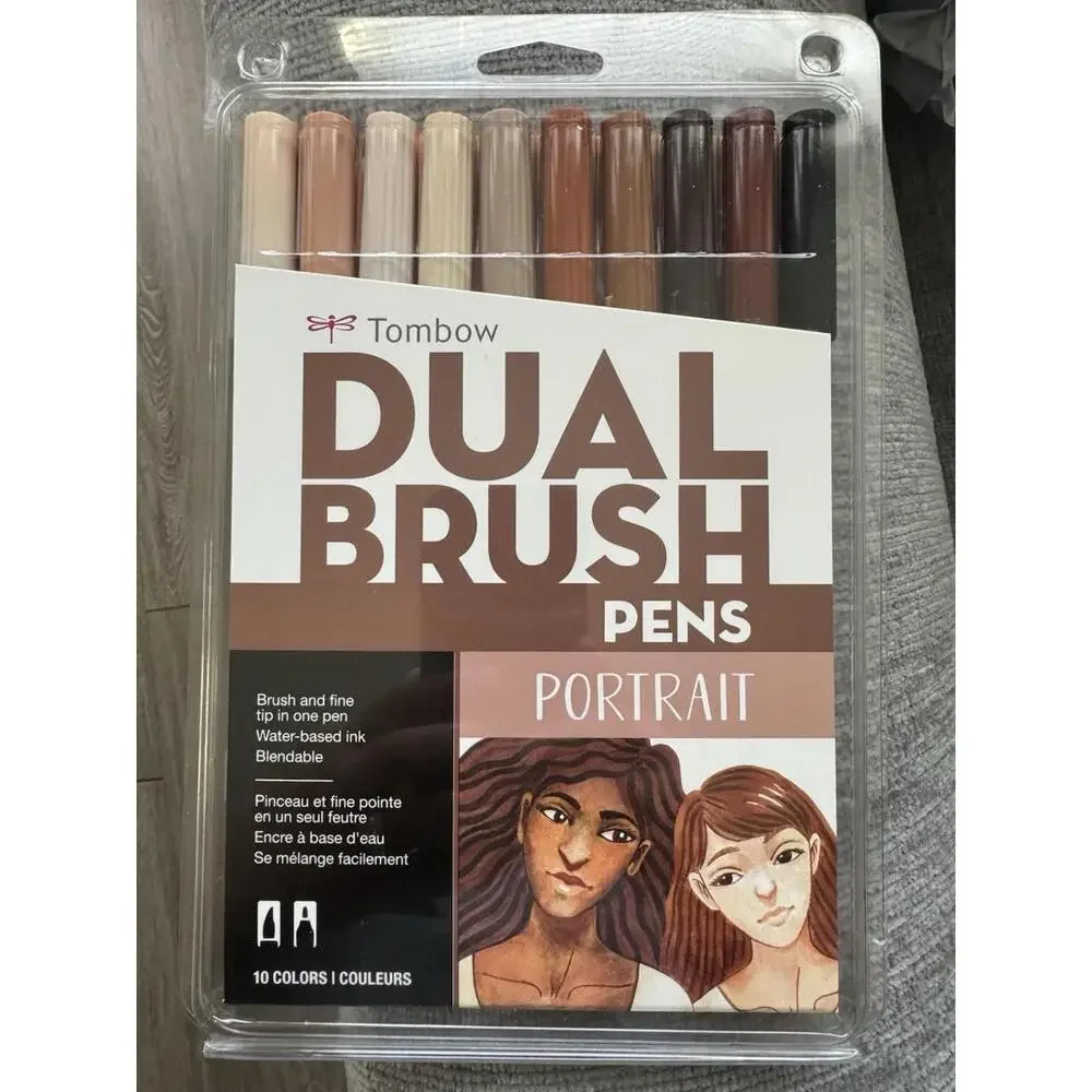 Tombow Dual Brush Pen Portrait Palette Set – 10 Pack‎ (56170) – NEW